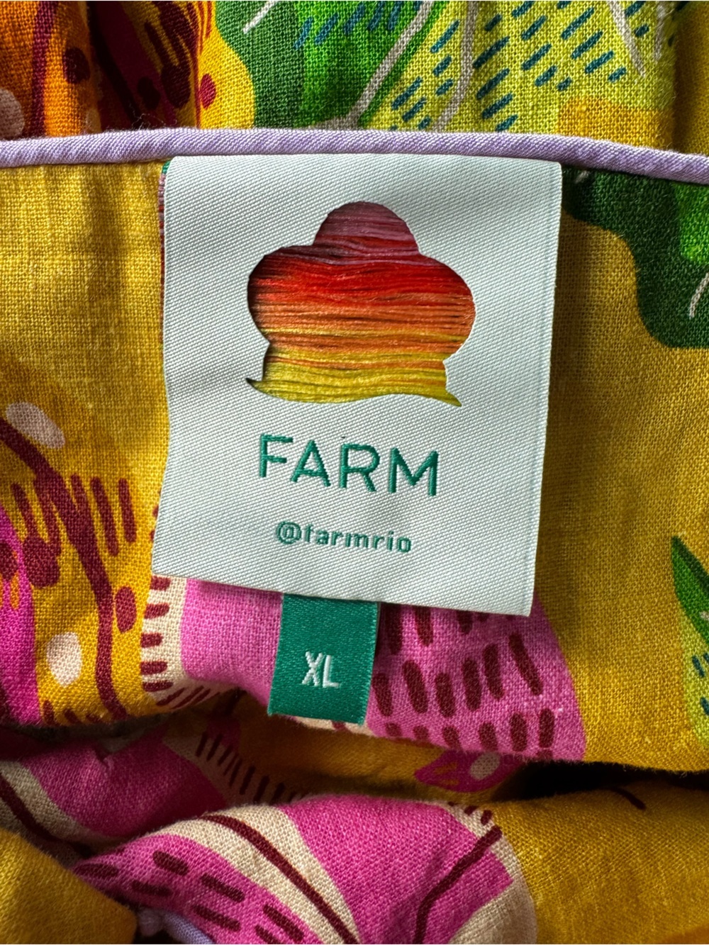 Anthropologie FARM Rio Yellow Beaks & Bananas Blouse is a tropical dream XL - Picture 5 of 10